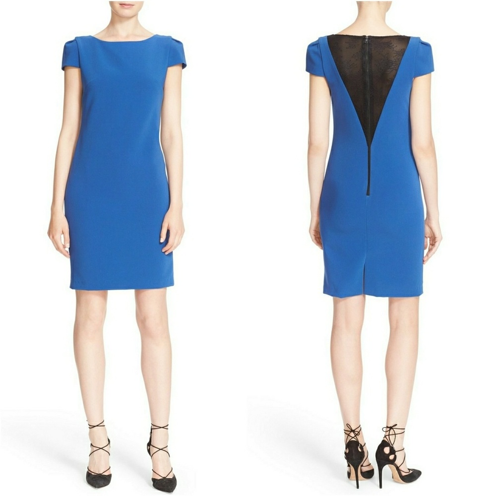 ALICE + OLIVIA Puff Sleeve Sheath Dress